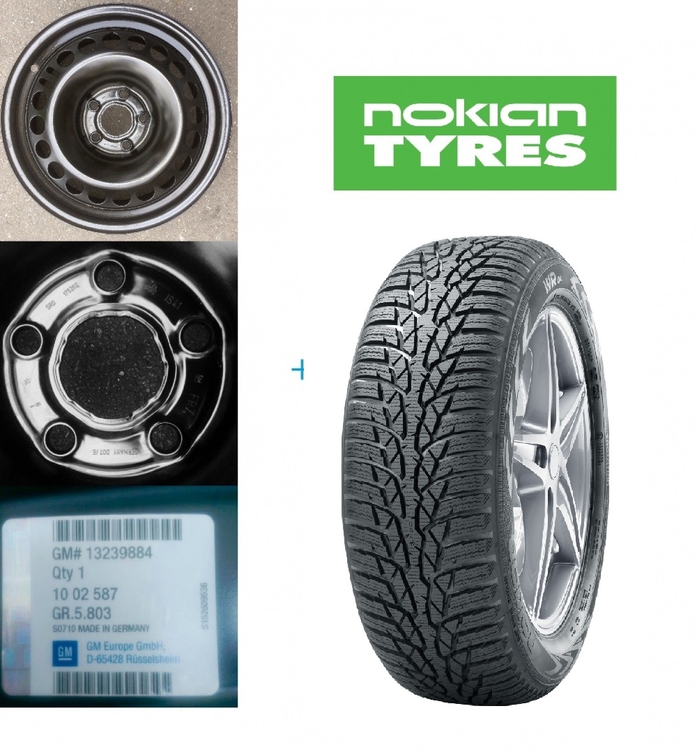 Kit janta si anvelopa iarna Opel Insignia Nokian WR A4 RUN FLAT  225/55 R17 97H DOT 2018